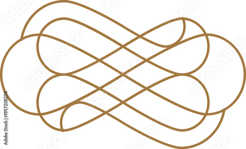 Elegant golden line art logo and geometric decorative element. Modern abstract minimalist gold design.