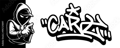Add to Cart Graffiti Character Mascot for Urban Online Shopping and Streetwear Retail.