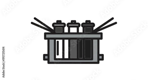 Vector illustration of vector illustration of a traditional japanese bento box with chopsticks