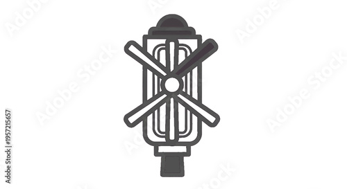 Vector illustration of windmill icon illustration, simple flat design of a wind turbine symbol