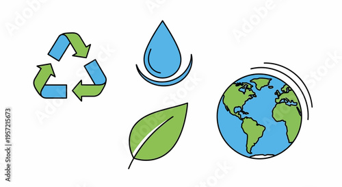 Earth with green continents and blue oceans.