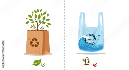 Eco friendly shopping bag comparison.