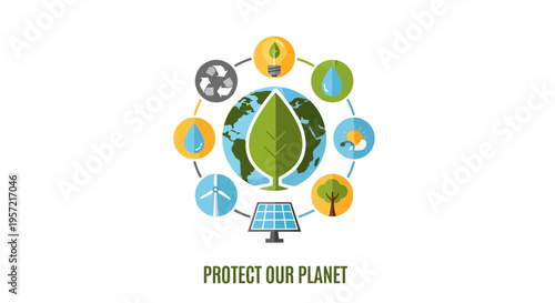 Protect Our Planet Eco Friendly Symbol.