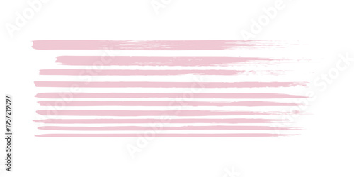 Light pink seamless watercolor stripes background. Abstract strokes repeated pattern. Summer pastel straight horizontal lines for fabric, textile, wrapping paper, banner, poster. Vector wallpaper