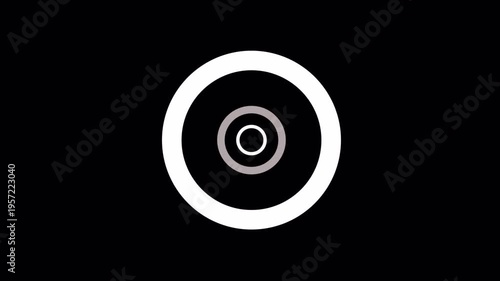 Circle ripple transition animation. Concentric rings expanding with smooth radial reveal on alpha background