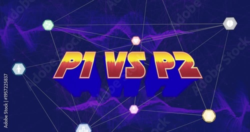 Start text and futuristic background