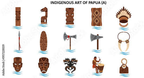 Traditional Papua New Guinea tribal art 1.