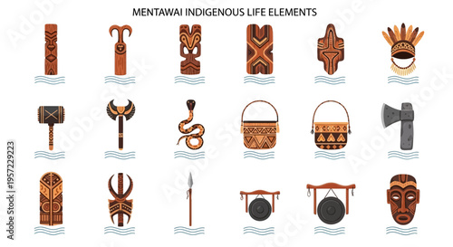 Mentawai Indigenous Life Elements Collection.
