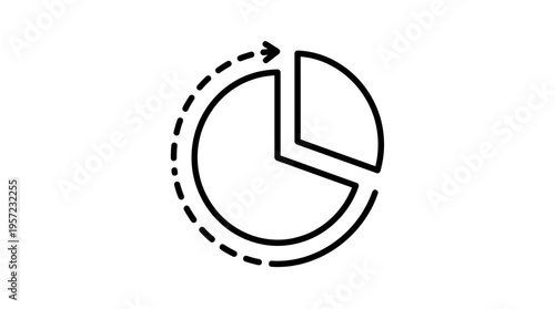 Circular Chart with Clockwise Arrow