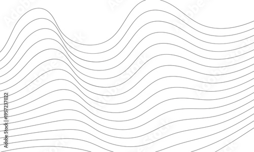 Minimal Abstract Wavy Lines Background Design. Clean abstract background with flowing wavy lines on light surface, minimal design ideal for modern branding, technology themes, and creative layouts.