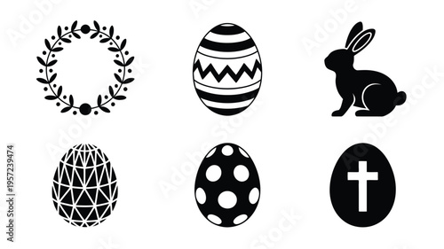 Black and white of winter sports equipment and a cross