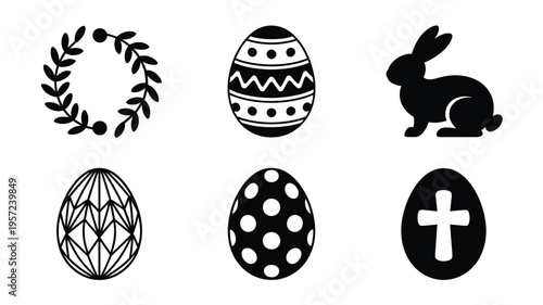 Black and white of a mushroom a bat a spider a sunflower a ladybug and a cross