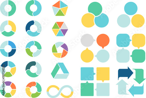 インフォグラフィックのテンプレート素材セット