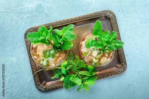 Wallpaper Mural Mint Julep, the classic Kentucky Derby cocktail, with fresh mint and crushed ice Torontodigital.ca