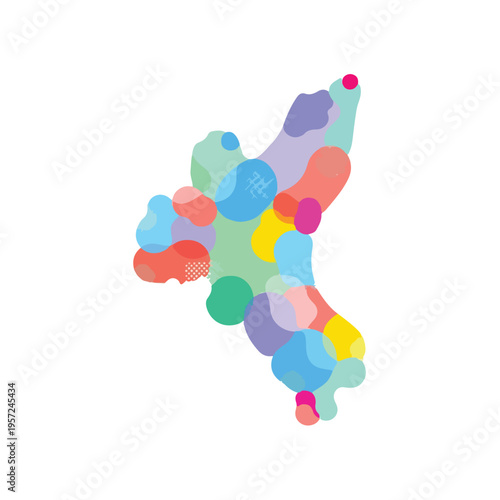 Colorful Butterfly Silhouette with Vibrant Patterns Inside.