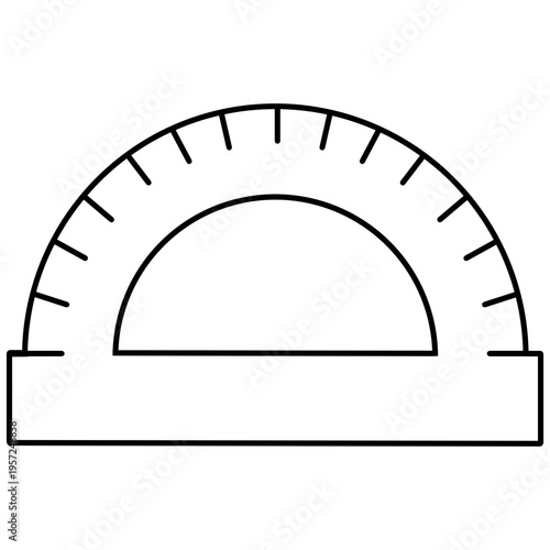 Wallpaper Mural outline illustration of a semicircular ruler  Torontodigital.ca