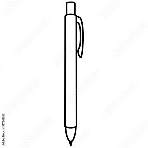 Wallpaper Mural outline illustration of a pen Torontodigital.ca