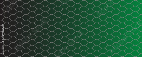 Soccer Ball illuminated green light in the Goal Net. 3D CG. High resolution.