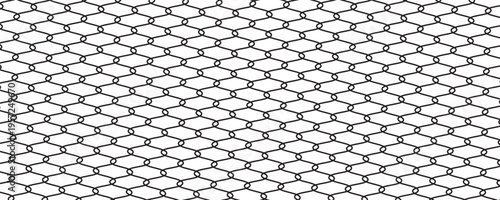 High Resolution Isolated Chain-Link (Or Wire Net Or Wire-Mesh) Fence On A White Backgroundt