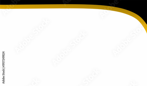 Elegant minimal background with black base and gold curved