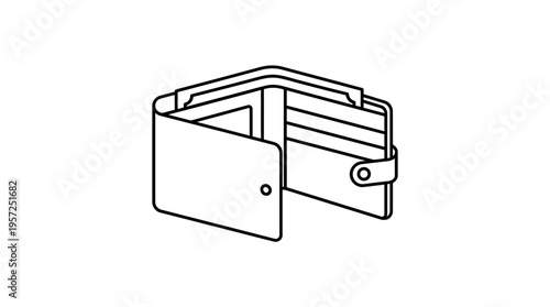 Minimalist Black and White Wallet Icon