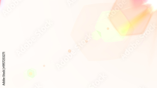 Golden Cinematic Lens Flare with Hexagonal Bokeh Overlays