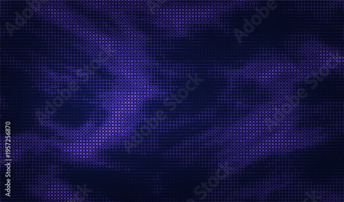 Abstract ascii big data ai background with computer code. Cyber technology random art for digital texture and pattern design for banner.