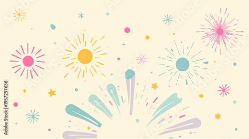 A calming and simple composition featuring geometric shapes. Ideal for backgrounds, website design, or marketing materials needing a clean aesthetic.