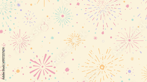 A calming and cheerful pastel background with scattered abstract shapes. Perfect for websites, social media graphics, or presentations needing a soft,