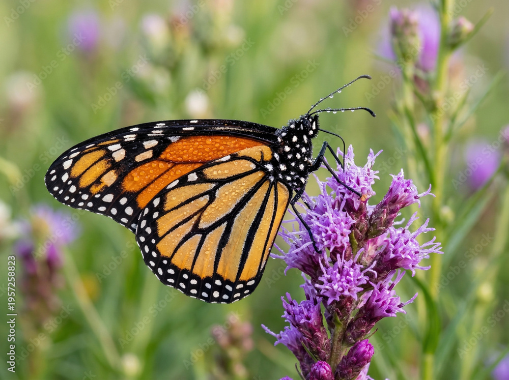 Fototapeta premium butterfly on flower