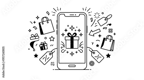 Online Gift Shopping Concept