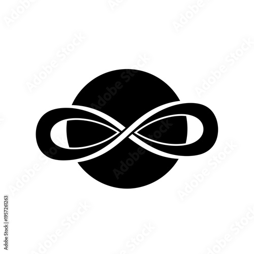 Infinity Symbol Within a Circle Represents Endless Possibilities.