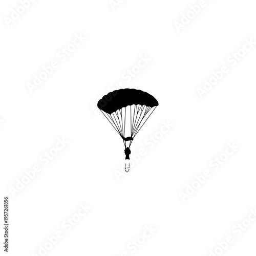 Isolated Parachute with Harness for Skydiving and Aerial Sports.