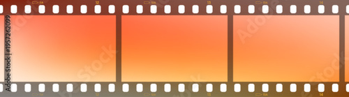 Analog film frames vector with light leaks. Vintage 35mm border with transparent overlay, sprocket holes, and burn gradients for decoration retro cinematic projects, photo edits and video content.