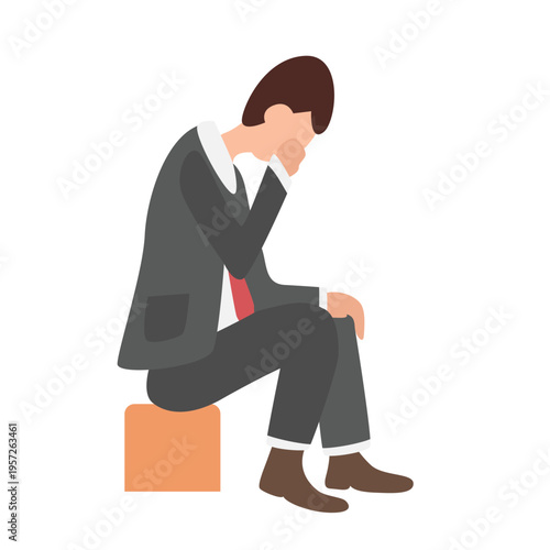 Deflation financial economy depression illustration