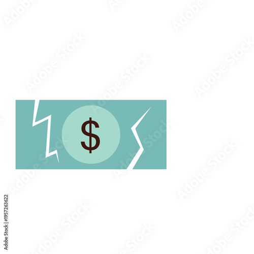 Deflation financial economy depression illustration