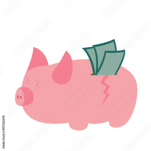 Deflation financial economy depression illustration