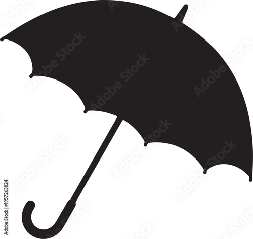 black umbrella vector illustration