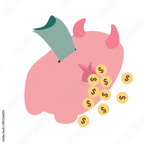 Deflation financial economy depression illustration