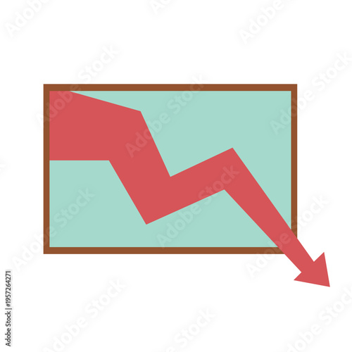 Deflation financial economy depression illustration