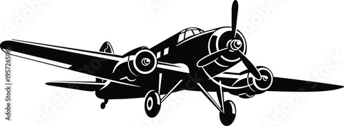 Aviation Heritage Icon of a Vintage Propeller Plane