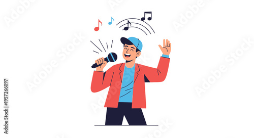 Man singing with a microphone 1.