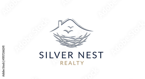 Silver Nest Realty Company Logo Design.