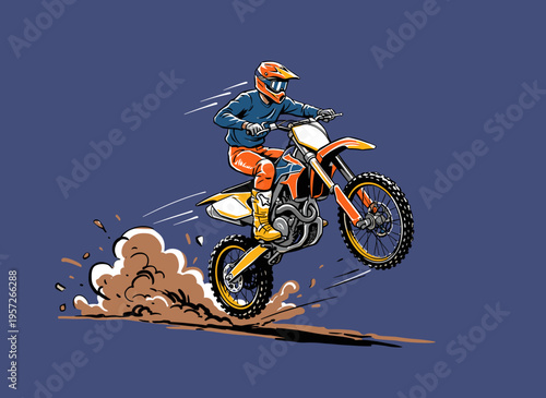 Build for speed. Motorbike print design for t shirt print, poster, sticker, background and other uses. Legend race. Road speed graphic print.
