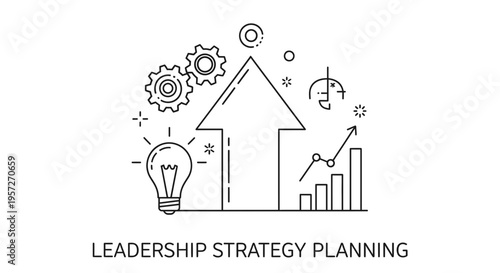 Business strategy planning leadership concept.