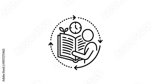 Continuous Learning and Time Management Concept