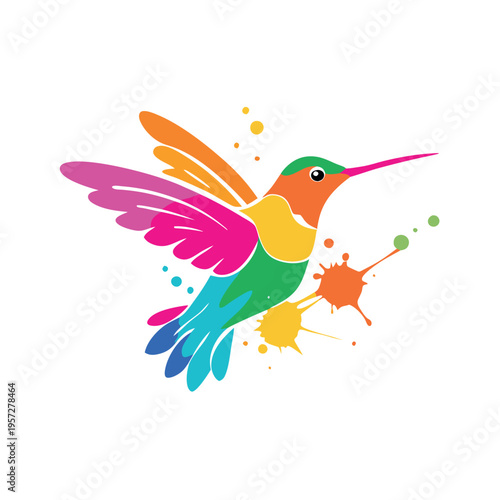 vector illustration of an abstract bird