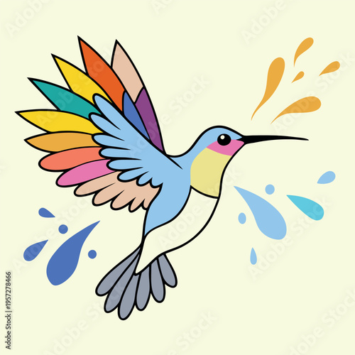 vector illustration of an abstract bird
