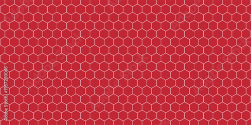 Dark hexagon abstract technology background red colored bright flashes under hexagon. Hexagonal gaming vector tech illustration black abstract background. modern