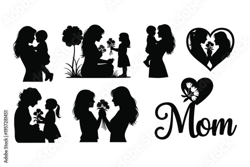 Mother love silhouette collection